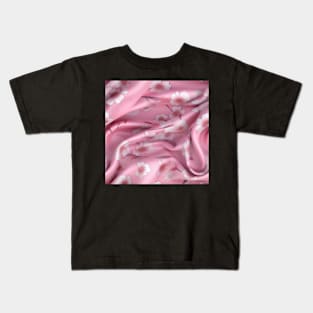 Cherry Blossom Silk: A Soft and Elegant Fabric Pattern for Fashion and Home Decor #4 Kids T-Shirt